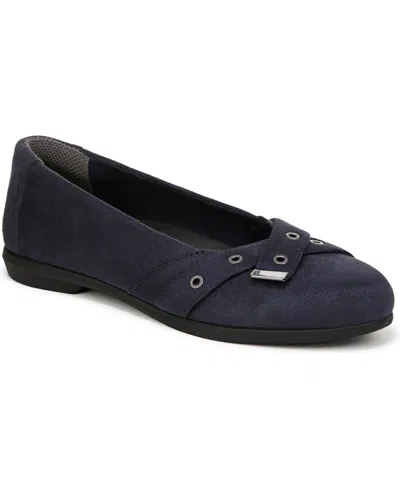 Bzees Kira Washable Ballet Flats In Navy Blazer Microfiber
