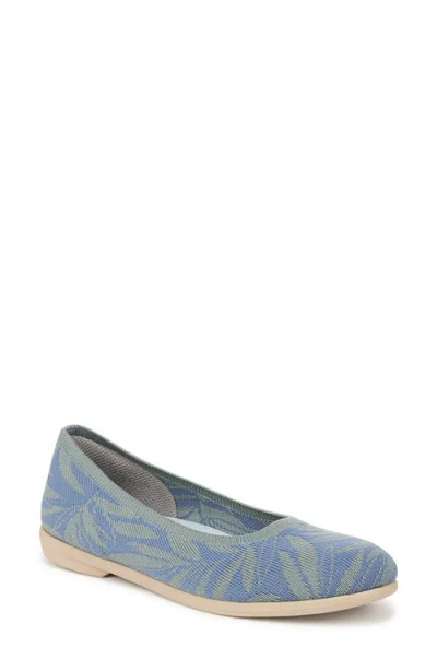Bzees Kit Ballet Flat In Blue Knit