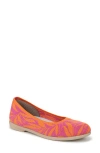 Bzees Women's Kit 2 Washable Round Toe Ballerina Flats In Pink Knit