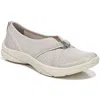 Bzees Lana Womens Metallic Comfy Slip-on Sneakers In Beige