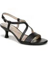 Bzees Women's Nolita Strappy Slingback Dress Sandals In Black Faux Leather