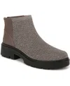 Bzees May Zip Washable Lug Sole Booties In Morel Simply Taupe Knit Fabric