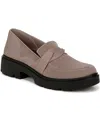 Bzees Muse Bow Washable Lug Sole Loafers In Latte Knit Fabric
