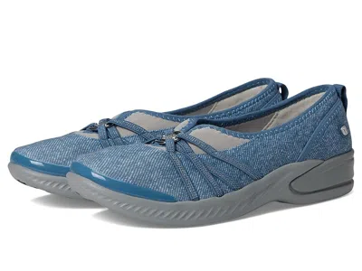 Bzees Niche Women's Slip On Shoes Washed Denim Fabric: 8.5 M In Blue