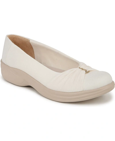 Bzees Paige Washable Slip-ons In Cream Fabric
