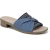Bzees Paradise Slide Sandal In Elemental Blue Jersey Fabric