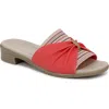 Bzees Paradise Slide Sandal In Coral Beach Jersey Fabric