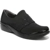 Bzees Pizazz Womens Metallic Comfort Slip-on Sneakers In Black