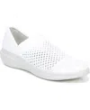 Bzees Premium Charlie Washable Slip-ons In White Fabric