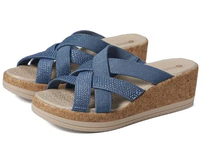 Bzees Reign Wedge Sandals In Blue