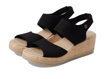 Bzees Reveal Ankle Strap Wedge Sandals In Black