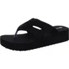 Bzees Rio Womens Slip On Flip-flop Wedge Sandals In Multi