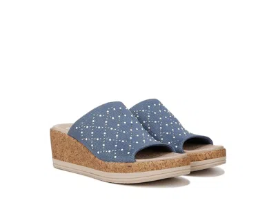 Bzees Royal Wedge Sandals In Blue