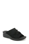 Bzees Women's Serenade Washable Slide Wedge Sandals In Black