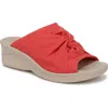 Bzees Women's Smile 3 Washable Slide Wedge Sandals In Pink