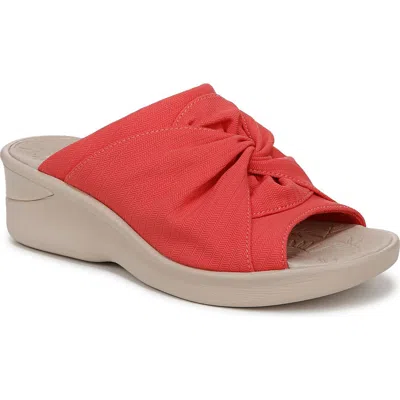 BZEES LIFESTRIDE SMILE 3 OPEN TOE WEDGE SLIDE SANDAL