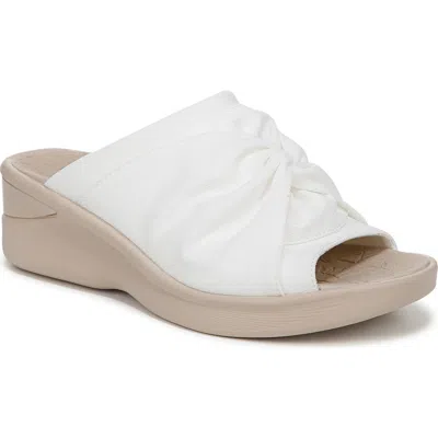BZEES LIFESTRIDE SMILE 3 OPEN TOE WEDGE SLIDE SANDAL