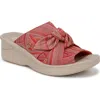 Bzees Smile Wedge Slide Sandal In Coral