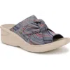 Bzees Smile Wedge Slide Sandal In Vacation Stripe