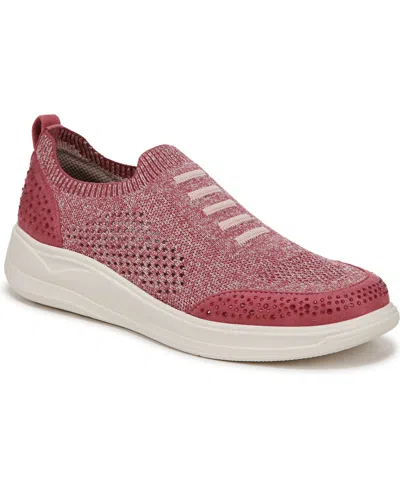 Bzees Timeless Bright X-training Washable Inspired Sneakers In Dusty Rose Stretch Knit Fabric