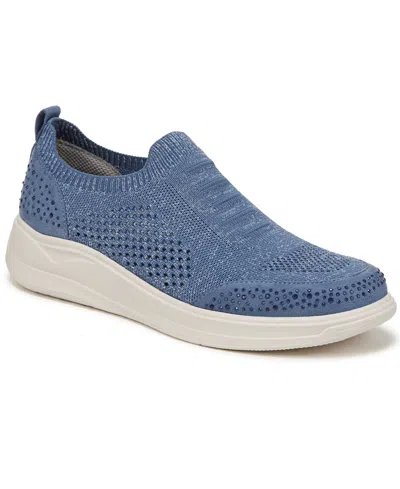 Bzees Timeless Bright X-training Washable Inspired Sneakers In Elemental Blue Stretch Knit Fabric