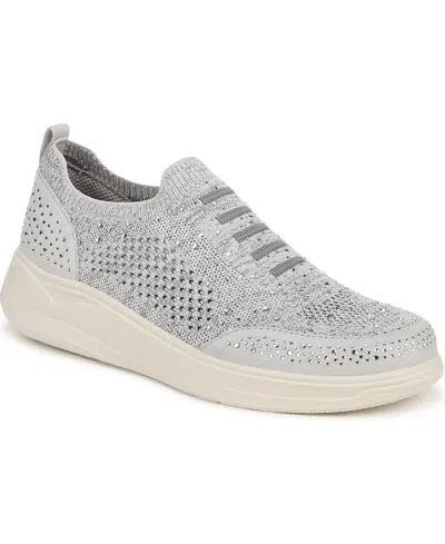 Bzees Timeless Bright X-training Washable Inspired Sneakers In Graphite Strech Knit Fabric