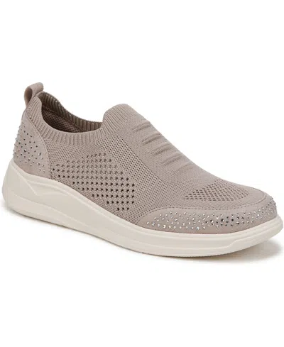 Bzees Timeless Bright X-training Washable Inspired Sneakers In Simply Taupe Stretch Knit Fabric