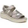 Bzees Traveler Womens Faux Leather Wedge Sandals In Multi