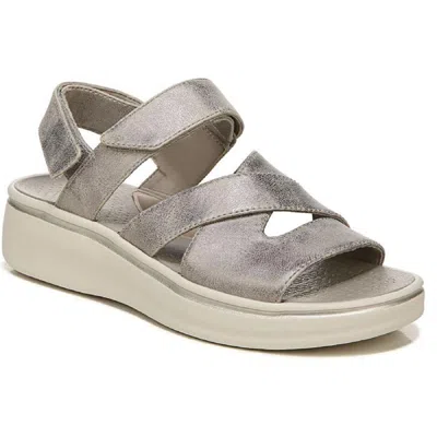 Bzees Traveler Womens Faux Leather Wedge Sandals In Multi