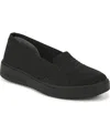 Bzees Valley Washable Penny Platform Loafers In Black Stretch Knit Fabric
