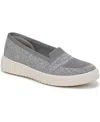 Bzees Valley Washable Penny Platform Loafers In Grey Stretch Knit Fabric