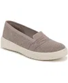 Bzees Valley Washable Penny Platform Loafers In Taupe Stretch Knit Fabric