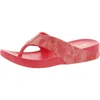 Bzees Villa Print Womens Slip On Thong Flip-flops