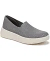 Bzees Wednesday Bright Washable Platform Slip Ons In Grey Strech Knit Fabric
