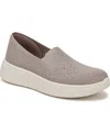 Bzees Wednesday Bright Washable Platform Slip Ons In Taupe Strech Knit Fabric