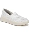 Bzees Wednesday Bright Washable Platform Slip Ons In White Strech Knit Fabric