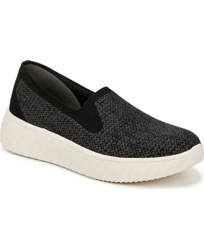 Bzees Wednesday Washable Slip Ons In Black Heathered Knit