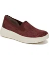 Bzees Wednesday Washable Slip Ons In Sangria Heathered Knit Fabric