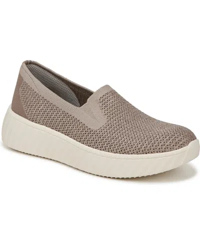 Bzees Wednesday Washable Slip Ons In Simply Taupe Heathered Knit Fabric