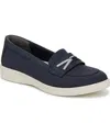 Bzees All Aboard Boat Shoe In Navy Blazer Stretch Fabric