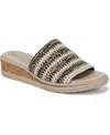 Bzees Breezy Sandal In Black Raffia Fabric