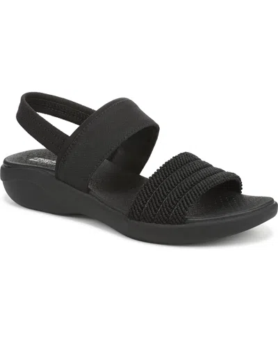 Bzees Women's Cali Washable Slingback Walking Sandals In Black Fabric