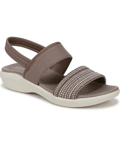 Bzees Women's Cali Washable Slingback Walking Sandals In Latte Multi Fabric