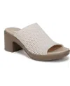 Bzees Ella Block Heel Sandal In Eggnog Fabric