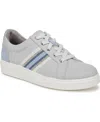 Bzees Women's Happy Friday Washable Lace Up Sneakers In Oyster Stretch Denim Fabric