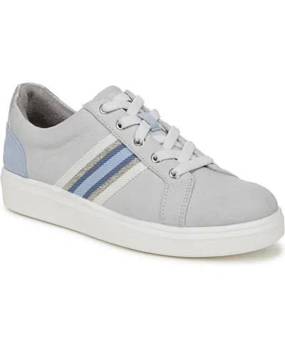 Bzees Women's Happy Friday Washable Lace Up Sneakers In Oyster Stretch Denim Fabric