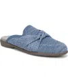 Bzees Women's Kissed-mule Washable Mules In Elemental Blue Knit Fabric