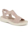 Bzees Women's Lilly Bright Washable Strappy Sandals In Barely Beige Stretch Fabric