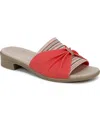 Bzees Lifestride Paradise Slide Sandal In Coral Beach Jersey Fabric