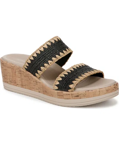 BZEES WOMEN'S RESORT WASHABLE SLIDE WEDGE SANDALS